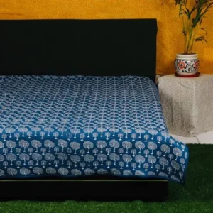 Indigo Buti Bedsheet Set